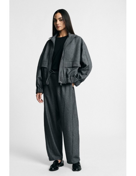 Pantalon palazzo taille haute avec cordon de serrage s'il vous plaît