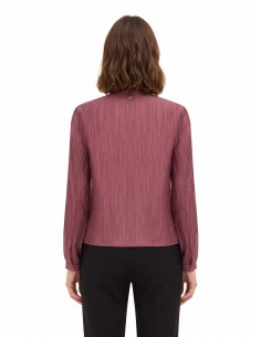 Blouse plissée en lyocell mélangé avec nœud Rinascimento 2
