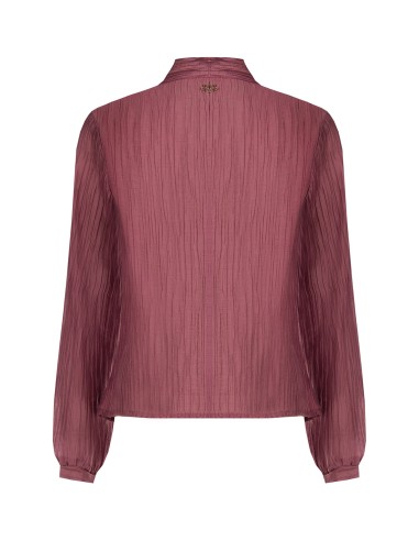 Geplisseerde blouse van een lyocellmix met strik van Rinascimento