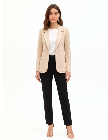 Veste blazer en similainetto avec bouton effet nacre Rinascimento