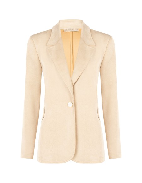 Veste blazer en similainetto avec bouton effet nacre Rinascimento