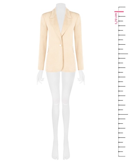 Veste blazer en similainetto avec bouton effet nacre Rinascimento