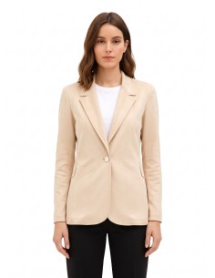 Veste blazer en similainetto avec bouton effet nacre Rinascimento