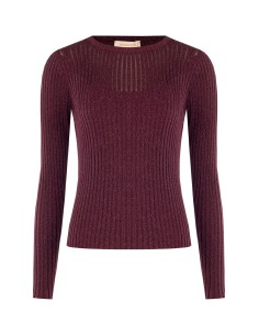 Pull moulant à larges côtes avec lurex Rinascimento