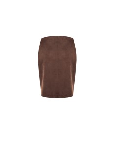 Minijupe portefeuille en simil-daim avec détail chaîne Rinascimento 2