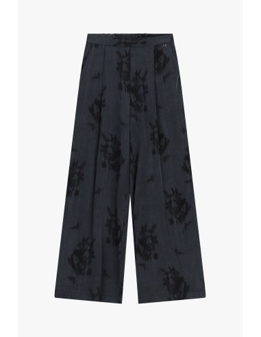 Pantalon palazzo à motif floral fantaisie taille haute Dixie