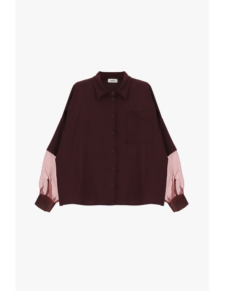 Chemisier oversize à manches transparentes et poche Dixie