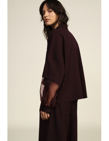 Chemisier oversize à manches transparentes et poche Dixie