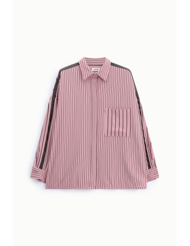 Chemisier oversize rayé avec poche plaquée Dixie