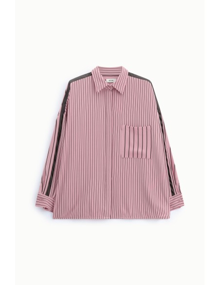 Chemisier oversize rayé avec poche plaquée Dixie