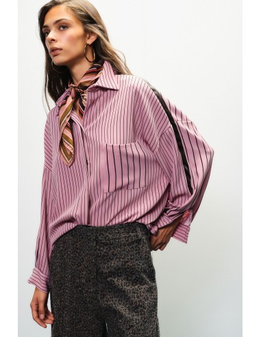 Chemisier oversize rayé avec poche plaquée Dixie