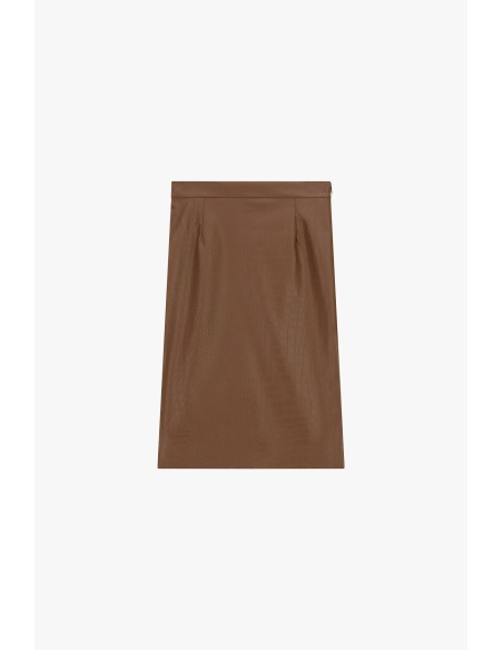 Jupe courte à motif effet croco taille haute Dixie