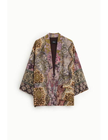 Manteau duster oversize à imprimé géométrique Dixie