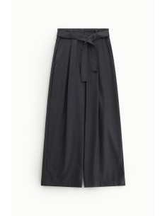Pantalon palazzo taille haute avec ceinture et pinces Dixie 2