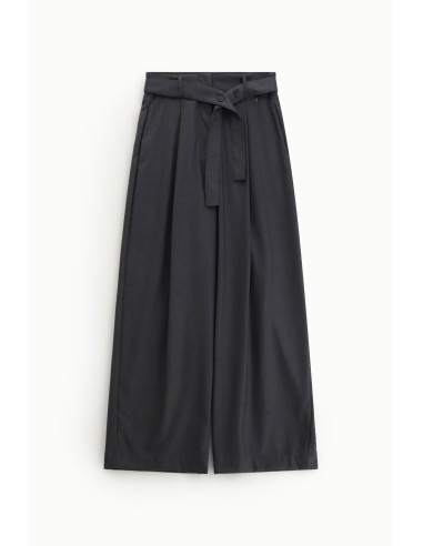 Dixie Palazzo-broek met hoge taille, riem en plooien