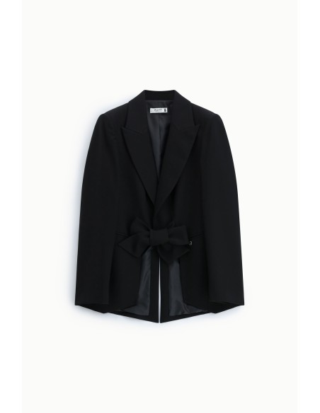 Blazer met klassieke revers en strik aan de voorkant, alstublieft
