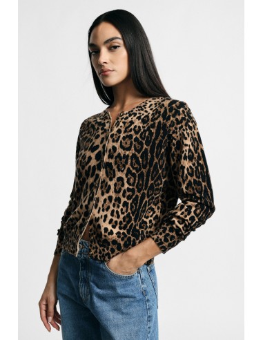 Cardigan à imprimé animalier avec boutons sur le devant Please