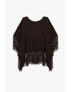 Poncho met franjes aan de mouwen en aan de onderkant Please 2