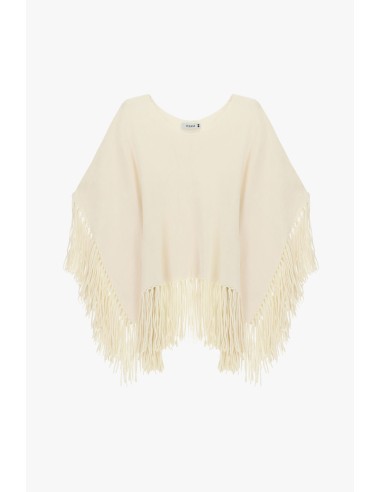 Poncho à franges sur les manches et le bas
