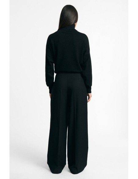 Pantalon palazzo taille haute à pinces Please