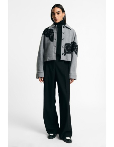 Pantalon palazzo taille haute à pinces Please