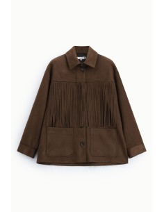 Veste-chemise à franges et poches frontales, s’il vous plaît 2