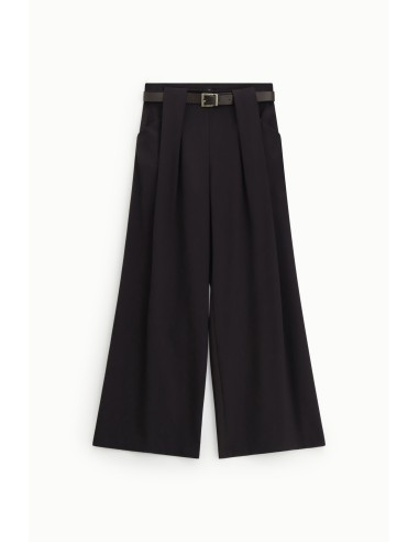 Pantalon palazzo avec ceinture à la taille et pinces Dixie