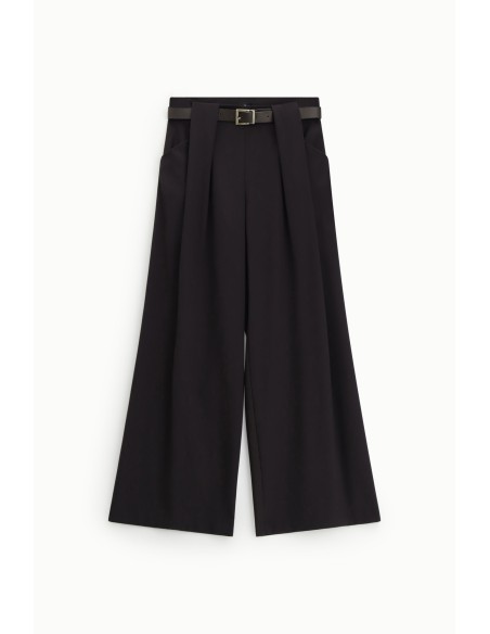 Palazzo-broek met tailleband en plooien Dixie