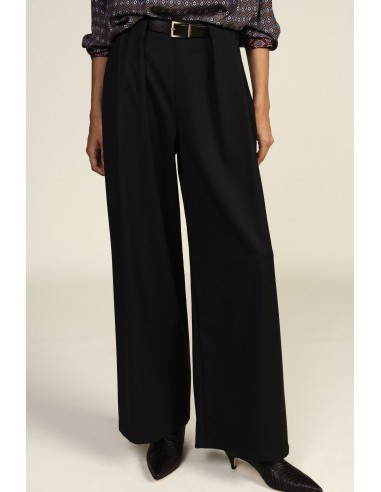 Pantalon palazzo avec ceinture à la taille et pinces Dixie