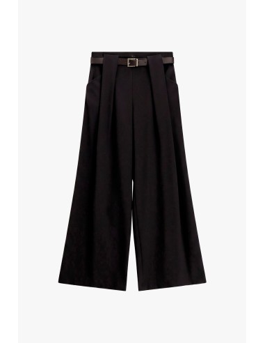 Pantalon palazzo avec ceinture à la taille et pinces Dixie