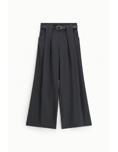 Pantalon palazzo avec ceinture à la taille et pinces Dixie