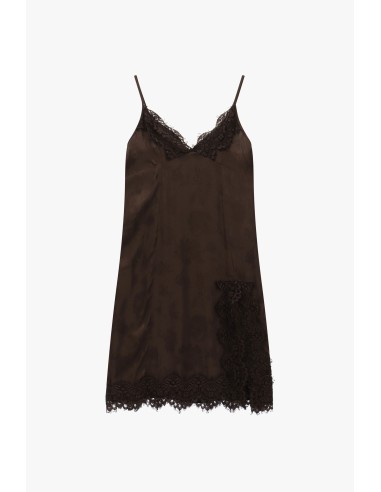 Robe courte avec empiècements en dentelle et fines bretelles Dixie