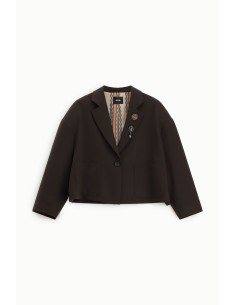 Blazer court avec boutons décoratifs et poches frontales Dixie 2