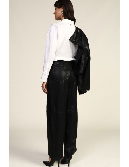 Pantalon palazzo taille haute à coupe ample Dixie