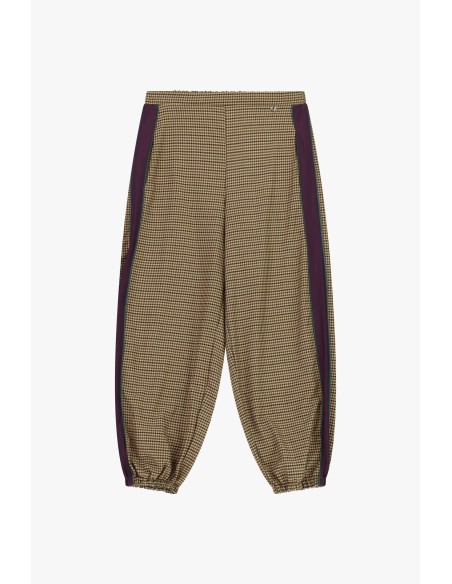 Pantalon de jogging à motif micro-carreaux avec bandes latérales Dixie