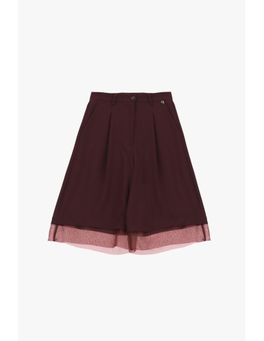 Dixie knielange shorts met tule details