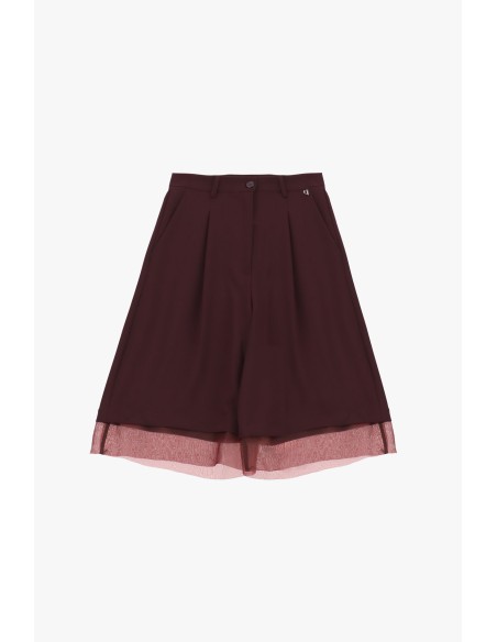 Dixie knielange shorts met tule details