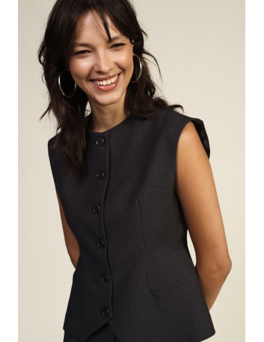 Gilet sans manches avec boutonnage frontal Dixie