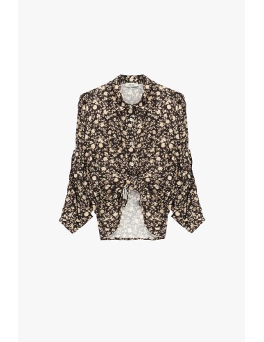 Blouse à imprimé floral avec nœud frontal Dixie