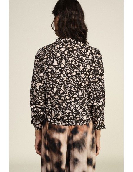 Blouse à imprimé floral avec nœud frontal Dixie