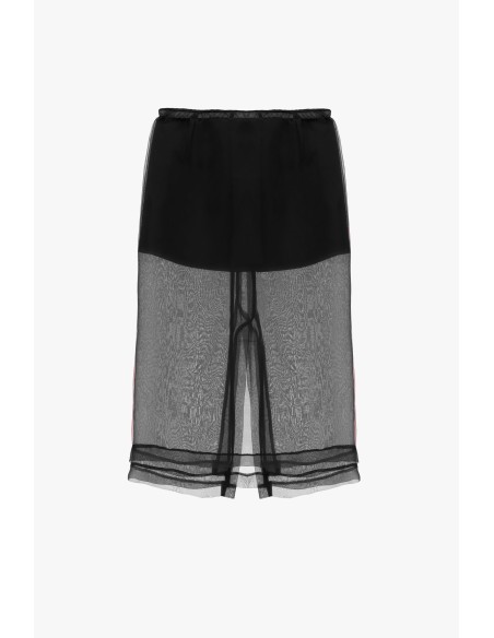 Midi-rok met dubbele laag en elastische taille Dixie