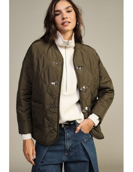 Veste matelassée avec fermetures métalliques et poches plaquées Dixie