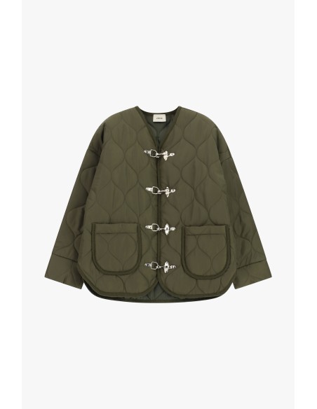 Veste matelassée avec fermetures métalliques et poches plaquées Dixie