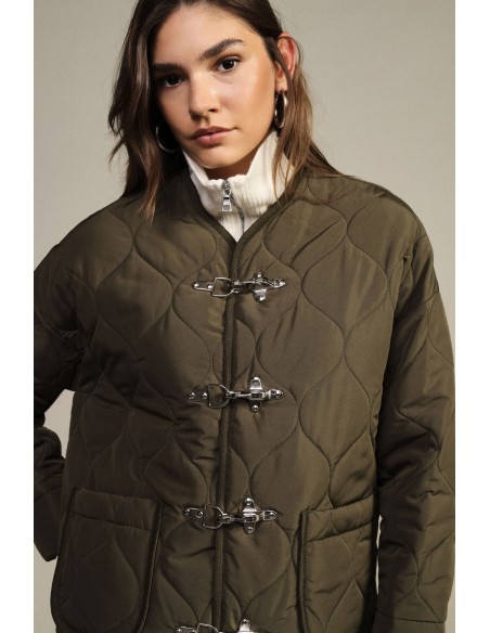 Veste matelassée avec fermetures métalliques et poches plaquées Dixie