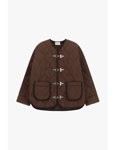 Veste matelassée avec fermetures métalliques et poches plaquées Dixie