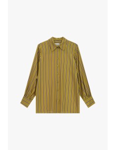 Dixie blouse met verticale strepen en manchetten met knopen 2