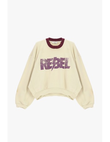 Sweat-shirt col rond avec imprimé graphique Rebel Dixie