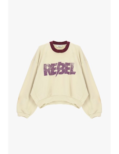 Sweat-shirt col rond avec imprimé graphique Rebel Dixie