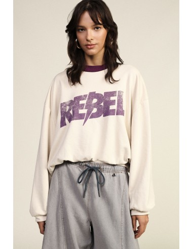 Sweat-shirt col rond avec imprimé graphique Rebel Dixie