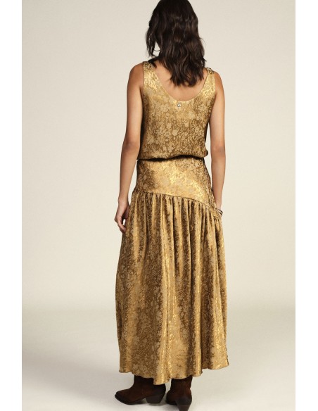 Jupe midi à motif floral et coupe asymétrique Dixie